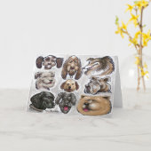 Hunde Karte (Gelbe Blume)