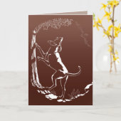 Hunde Karten Personalisierter Hund Art Grußkarte (Gelbe Blume)