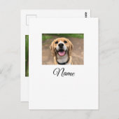 Hunde Katze Foto hinzufügen Haustiername cu benutz Postkarte (Vorne/Hinten)