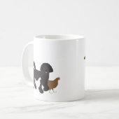 Hunde, Katze, Hühner-Tasse Kaffeetasse (Vorderseite Links)