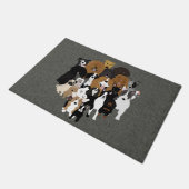Hunde, Katze, Hühnermatte Fußmatte (Schrägansicht)