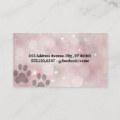 Hunde Katze lächeln | Schere | Bokeh Visitenkarte (Rückseite)