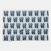 Hunde Katze Liebe Paw Prints Geschirrtuch (Horizontal)