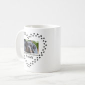 Hunde Katze Pet Lover Black Paw Prints Heart Foto Kaffeetasse (Vorderseite Links)
