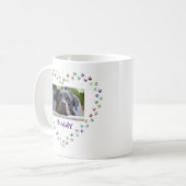 Hunde Katze Pet Lover Paw Prints Heart Foto Kaffeetasse (Vorderseite Links)