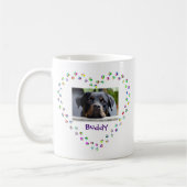 Hunde Katze Pet Lover Paw Prints Heart Foto Kaffeetasse (Links)