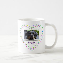 Hunde Katze Pet Lover Paw Prints Heart Foto Kaffeetasse