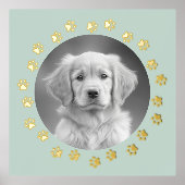 Hunde Katze Pfoten Druck Foto Rahmen grün (Vorderseite)