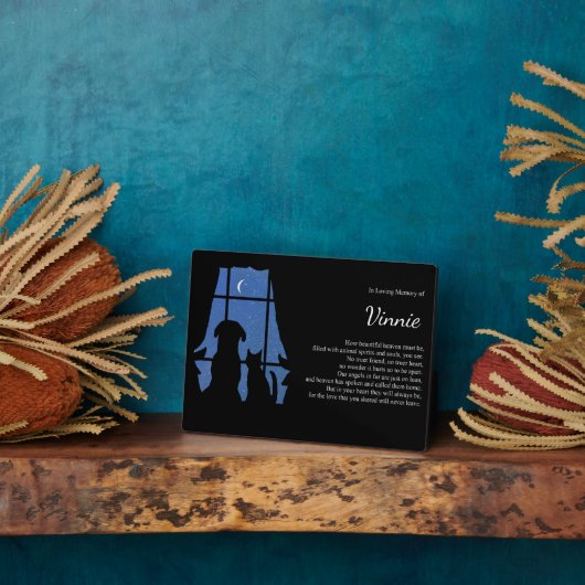 Hunde Katze Spirituelle Memorial Individuelle Name Fotoplatte (Seite)