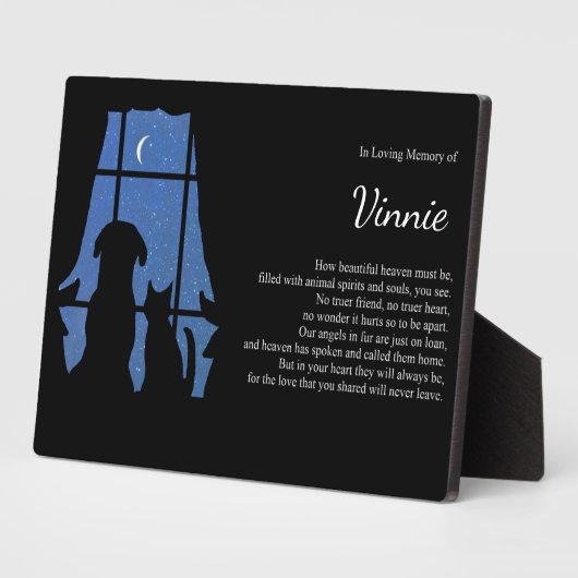 Hunde Katze Spirituelle Memorial Individuelle Name Fotoplatte (Seite)