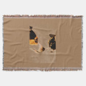 'HUNDE/KATZE TAPESTRIE IN BROWN. DECKE (Vorderseite)