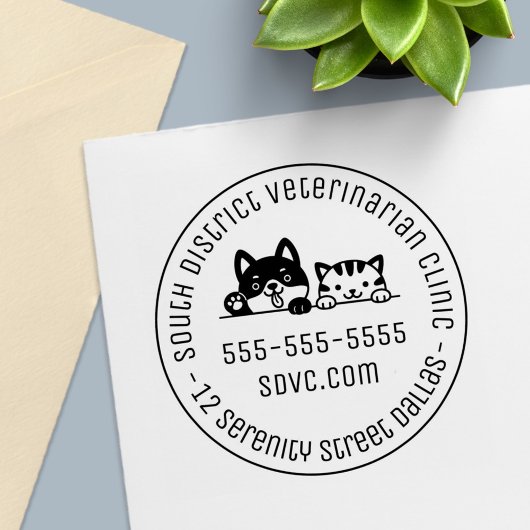 Hunde Katze Tierklinik Runde Permastempel