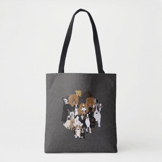 Hunde, Katze und Hühnertotentasche Tasche (Vorderseite)