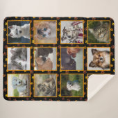 Hunde Katzen Autumn Paw druckt benutzerdefinierte Sherpadecke (Vorderseite (Horizontal))
