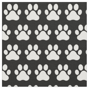 Hunde Katzen Drucke Schwarz-weiß Stoff