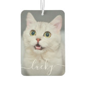 Hunde Katzen Foto und Name Text Autolufterfrischer (Rückseite)