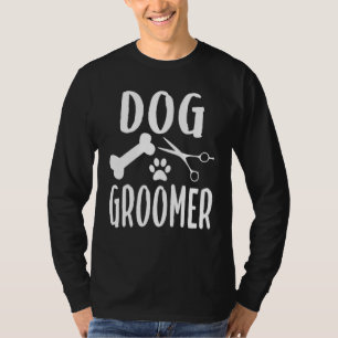 Hunde Katzen Groomer Ergrennen Tiere Job Scheren T-Shirt