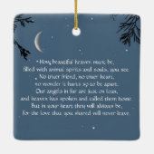 Hunde Katzen Individuelle Name Memorial spirituell Keramikornament (Rückseite)