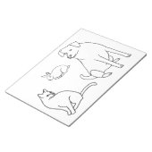 Hunde Katzen-Kaninchen-Farbblätter auf den Notepad Notizblock (angewinkelt)