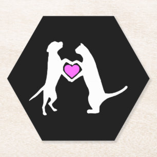 Hunde Katzen Liebe Untersetzer