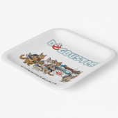 Hunde Katzen Pappteller (Gewinkelt)