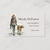 Hunde Katzen Pflegedienste Hundewalker Visitenkarte (Vorderseite)