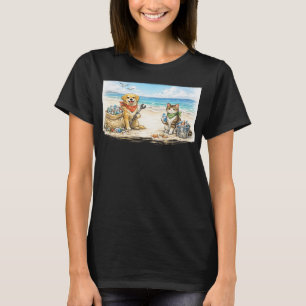 Hunde & Katzen reinigen Plastikstrand zu reinem We T-Shirt