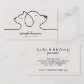 Hunde Katzen Sitzende Boarding Elfenbeinschiff Visitenkarte (Vorne/Hinten)