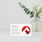 Hunde-Katzen-Umarmungslogo Visitenkarte (Stehend Vorderseite)