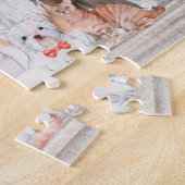 Hunde Katzen Welpen Kätzchen Kamin Weihnachten Puzzle (Seite)