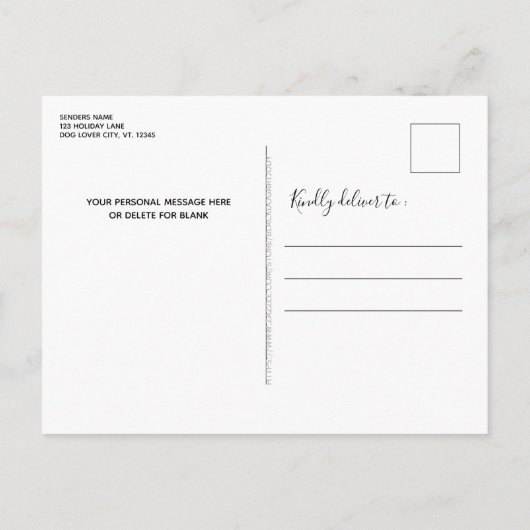 Hunde Katzen Welpen Kätzchen Weihnachten Einladungspostkarte (Rückseite)