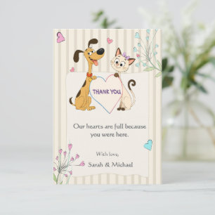  Hunde- & Katzengeschlecht Enthüllung   Dankeskarte
