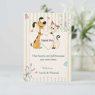  Hunde- & Katzengeschlecht Enthüllung   Dankeskarte