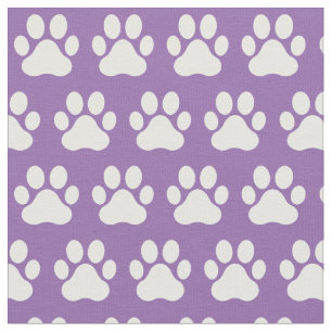 Hunde Katzenpflaster Lila Weiß Stoff