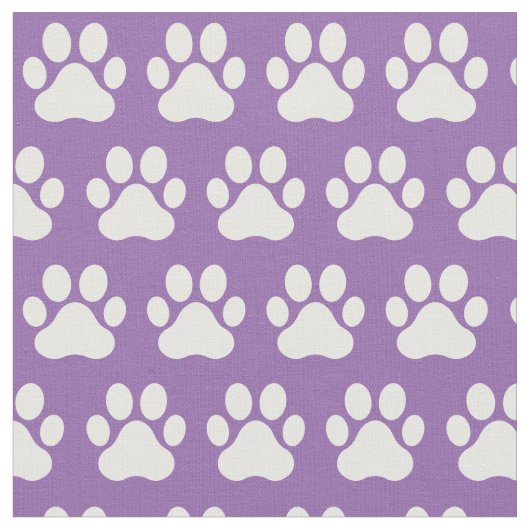 Hunde Katzenpflaster Lila Weiß Stoff (Nahaufnahme)