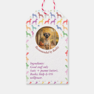 Hunde-Keks-Aufkleber Geschenkanhänger
