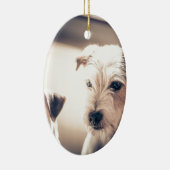 Hunde Keramik Ornament (Rechts)