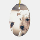 Hunde Keramik Ornament (Links)