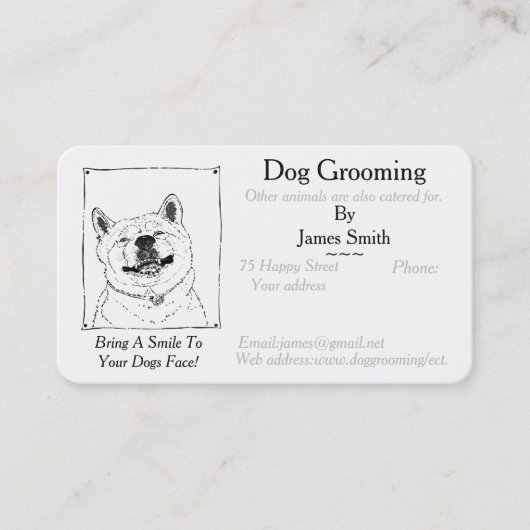 Hunde-Kindermädchenpflege Terminkarte (Vorderseite)