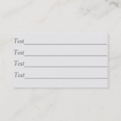 Hunde-Kindermädchenpflege Visitenkarte (Rückseite)