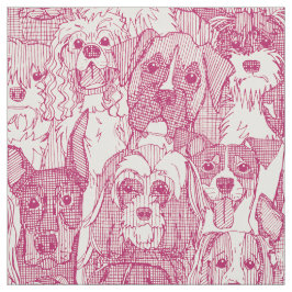 Hunde Kirschperle Stoff