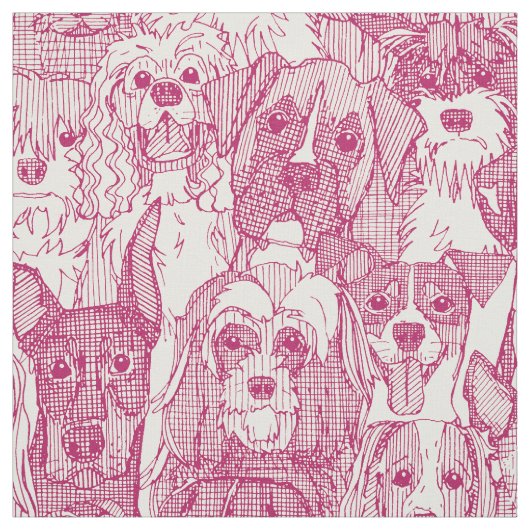 Hunde Kirschperle Stoff (Muster)