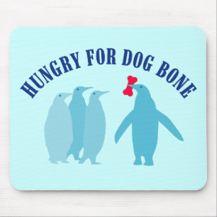 Hunde-Knochen-Liebhaber für Pinguine Mousepad