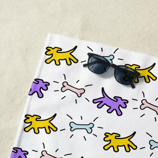 Hunde Knochen PY Graffiti Style Name Handtuch (Beispiel)