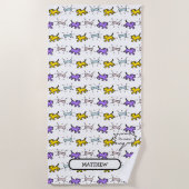 Hunde Knochen PY Graffiti Style Name Handtuch (Vorderseite)