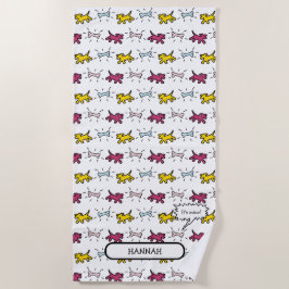 Hunde Knochen RY Graffiti Style Name Handtuch