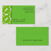 Hunde Knochen Visitenkarte (Vorne/Hinten)