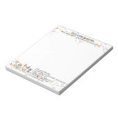 Hunde Konfetti Geometrisch Notizblock (Rotiert)