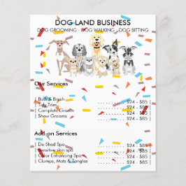 Hunde Konfetti Regenbogen Flyer