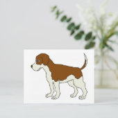 Hunde-Kontur Postkarte (Stehend Vorderseite)